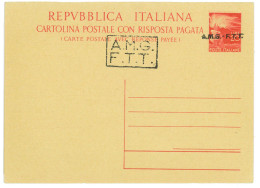 P2674 - ITALIA AMG-FTT , CARTOLINA POSTALE DOPPIA , C 8B , PERFETTA!!! - Storia Postale