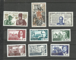 FRANCE N°1616 à 1618, 1623 à 1628 Neufs** Cote 4.80€ - Unused Stamps