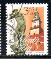 POLONIA POLAND POLSKA 2008 TOWN HALL AND NEPTUNE FOUNTAIN JELENIA GORA 3.65z USATO USED OBLITERE' - Used Stamps