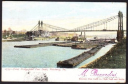 POINT BRIDGE AND COAL BOATS - PITTSBURG - Pittsburgh