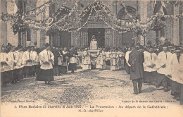 28-CHARTRES- FÊTES MARIALES DE CHARTRES 6 JUIN 1927- LA PROCESSION DEPART DE LA CATHEDRALE N.D DU PILIER - Chartres