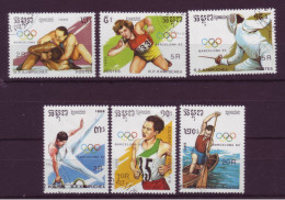 Asie - Kampuchea - 1992 - Barcelone - Jeux Olympiques D'été - 6 Timbres Différents - 6289 - Kampuchea