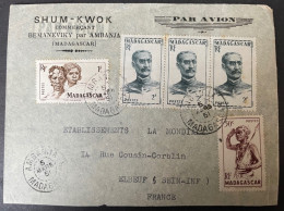 Madagascar Lettre Par Avion A En Tete  "Shum-Kwok" A Ambanja 1951 Pour Elbeuf - Covers & Documents