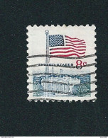 N° 923a Drapeau Et Maison Blanche - Dent. 10 Verticalement   Stamp Etats Unis D' Amérique 1971  Timbre USA - Usados