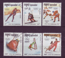 Asie - Cambodge - 1992 - Albertville - Jeux Olympiques D'hiver - 4 Timbres Différents - 6293 - Kambodscha