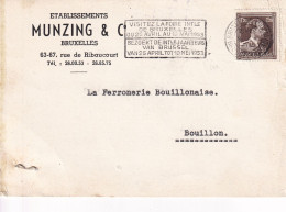 Établissement Munzing & Co 63-67 Rue De Ribaucourt Bruxelles 1953 - Lettres & Documents