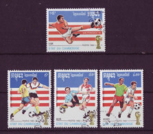 Asie - Cambodge - San Francisco 94 - Coupe Du Monde De Football - 4 Timbres Différents - 6294 - Kambodscha