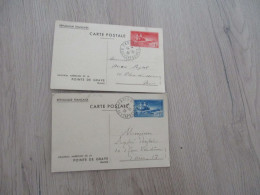 F5 X2 Entiers Oblitérés France Mémorial Américain Départ De La Fayette - Cartoline Postali Ristampe (ante 1955)