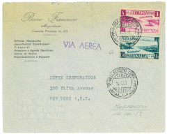 P2677 - SOMALIA AFIS , S1 E 1,50 PER LETTERA COMMERCIALE , DESTINAZIONE N.YORK 14.4.1953 - Somalie (AFIS)