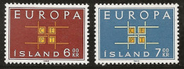 Islande 1963 N° Y&T : 328 Et 329 * - Nuovi