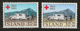 Islande 1963 N° Y&T : 330 Et 331 * - Neufs