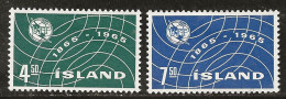 Islande 1965 N° Y&T : 345 Et 346 * - Ungebraucht