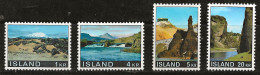 Islande 1970 N° Y&T : 387 à 390 ** - Nuovi