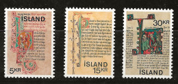 Islande 1970 N° Y&T : 392 à 394 * - Neufs