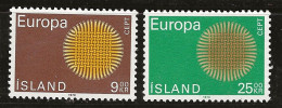 Islande 1970 N° Y&T : 395 Et 396 * - Neufs