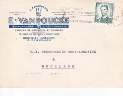 Á La Fourche D'or  E. Vanpoucke  Quincaillerie & Ferronnerie Articles De Bâtiments Et Meubles  Bruxelles 1966 - Lettres & Documents