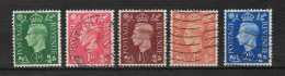 GRANDE  BRETAGNE " N°   209/213 " GEORGE  VI " - Used Stamps
