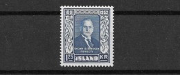 1952 MNH Iceland, Island, Mi 281 - Ongebruikt