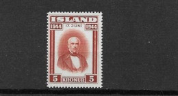 1944 MNH Iceland, Island, Mi 235 - Nuevos