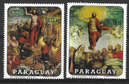 PARAGUAY - 1970 - PASQUA - QUADRI - SERIE 2 VALORI - NUOVA NMH**(YVERT AV 533\4. - MICHEL 2024\5) - Religión