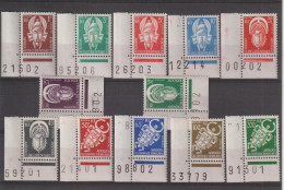 AOF 1958 Service 1-12 12 Val ** MNH Coin De Feuille - Nuovi