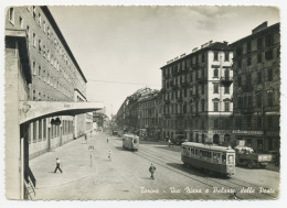 D7408] TORINO VIA NIZZA - PALAZZO DELLE POSTE - TRAM Non Viaggiata - Transportmiddelen