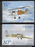 Islande 2001 N°913A/913B Neufs** Avions - Nuovi