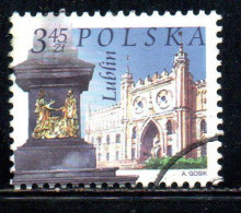 POLONIA POLAND POLSKA 2004 CITY UNION MONUMENT LUBLIC CASTLE PALACE  1.20z USATO USED OBLITERE' - Used Stamps