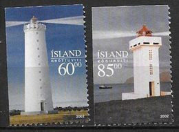 Islande 2002 N°933/934 Neufs** Phares - Nuovi