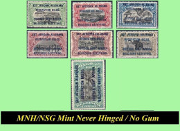 1916  RUANDA-URUNDI MNH /NSG RU 028/034  SMALL SELECTION (7 Stamps) WITH BELGIAN OCCUPATION OVERPRINTS - Ungebraucht