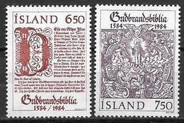 Islande 1984 N° 577/578 Neufs Bible De Gudbrandur - Ongebruikt