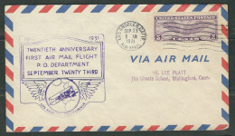 ETATS-UNIS 1931 PA Commémoratif S/Lettre - 1c. 1918-1940 Brieven