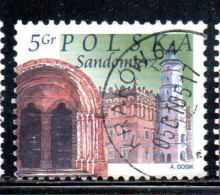 POLONIA POLAND POLSKA 2004 CITY TOWN HALL CHURCH ARCHWAY SANDOMIERZ 5g USATO USED OBLITERE' - Used Stamps