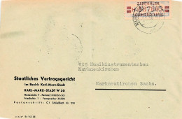 DDR Brief Dienst EF Staatliches Vertragsgericht Karl Marx Stadt ü. Klingenthal Nach Markneukirchen 1958 - Briefe U. Dokumente