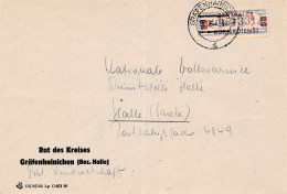 DDR Brief Dienst EF Rat Des Kreises Gräfenhainichen N. Halle 1958 - Storia Postale