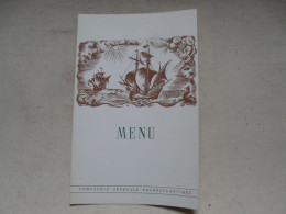 VIEUX PAPIERS - MENU : COMPAGNIE GENERALE TRANSATLANTIQUE - M/s " WASHINGTON" - 1965 - Menus