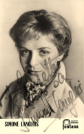 Simone LANGLOIS * Carte Photo Dédicace Autographe Signature * Auteur Et Chanteuse Française Née à Paris - Musique Et Musiciens