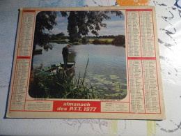 Calendrier Almanach Des Ptt 1977 Chasse Pêche - Tamaño Grande : 1981-90