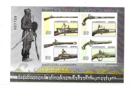 Georgia 2007 Guns From National Museum Sheet MNH - Géorgie