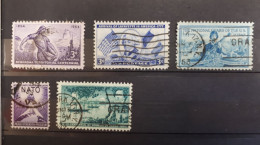 Timbres Etats-Unis :  1952 - 1954 Yt N° 561, 568, 572, 583   & - Oblitérés