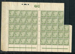 FRANCE TYPE DUVAL TAXE 31a PANNEAU DE 48 MILL 8 Papier GC--PLANCHE REPLIEE POUR STOCKAGE LUXE NEUF SANS CHARNIERE - 1859-1959 Mint/hinged