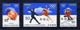 Japon Série Complète Surch. Ovpt "mihon" JO 72 ** - Invierno 1972: Sapporo