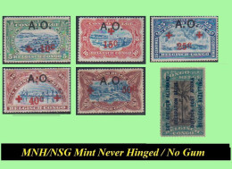 1918  RUANDA-URUNDI MNH/NSG RU 036/041  SMALL SELECTION (6 Stamps) WITH A O [AFRIQUE OCCIDENTALE] OVERPRINTS / RED CROSS - Ungebraucht