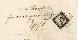 24 Novembre 1860 Taxe N°2A TTB SUP Sur Lac De Bordeaux Vers Bordeaux - 1960-.... Lettres & Documents