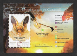 SE)2019 CUBA, CUBAN BAT, KOOPMAN'S BAT 1P, SS, MNH - Used Stamps