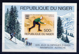 Niger Bloc Non Dentelé Imperf JO 76 ** - Winter 1976: Innsbruck