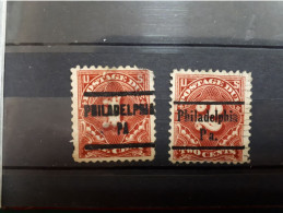 Timbres Etats-Unis :  1894 J31 J32  1 Cent Rouge Et 2 Cent Rouge Philadelphia PA   & - Usados