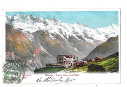 MURREN - SUISSE - CPA DOS SIMPLE COLORISEE De 1905 - Grand Hotel Des Alpes - TOUL 3 - - Mürren