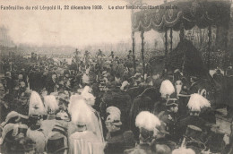 Belgique Bruxelles Funérailles Du Roi Leopold II 22 Décembre 1909 CPA Char Funèbre Quittant Le Palais - Fiestas, Celebraciones