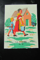 Chromo/Découpis "CAO FALIERES Gouter De La Famille" - Série "LA FERME" Années 1950/60 - Animals